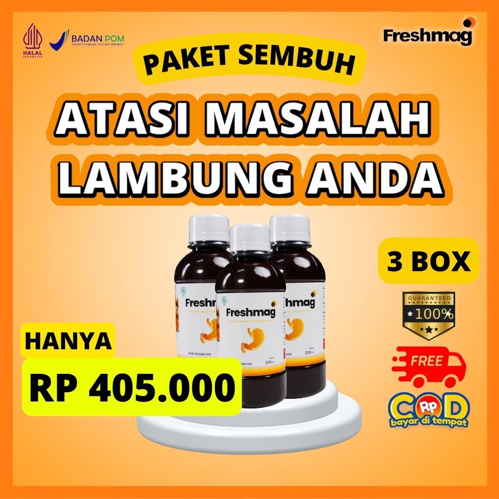 

[PAKET 3 BOX] | Freshmag | Madu Alami Bantu Mengatasi Masalah Lambung Seperti Asam Lambung Maag Gerd 100% AMPUH