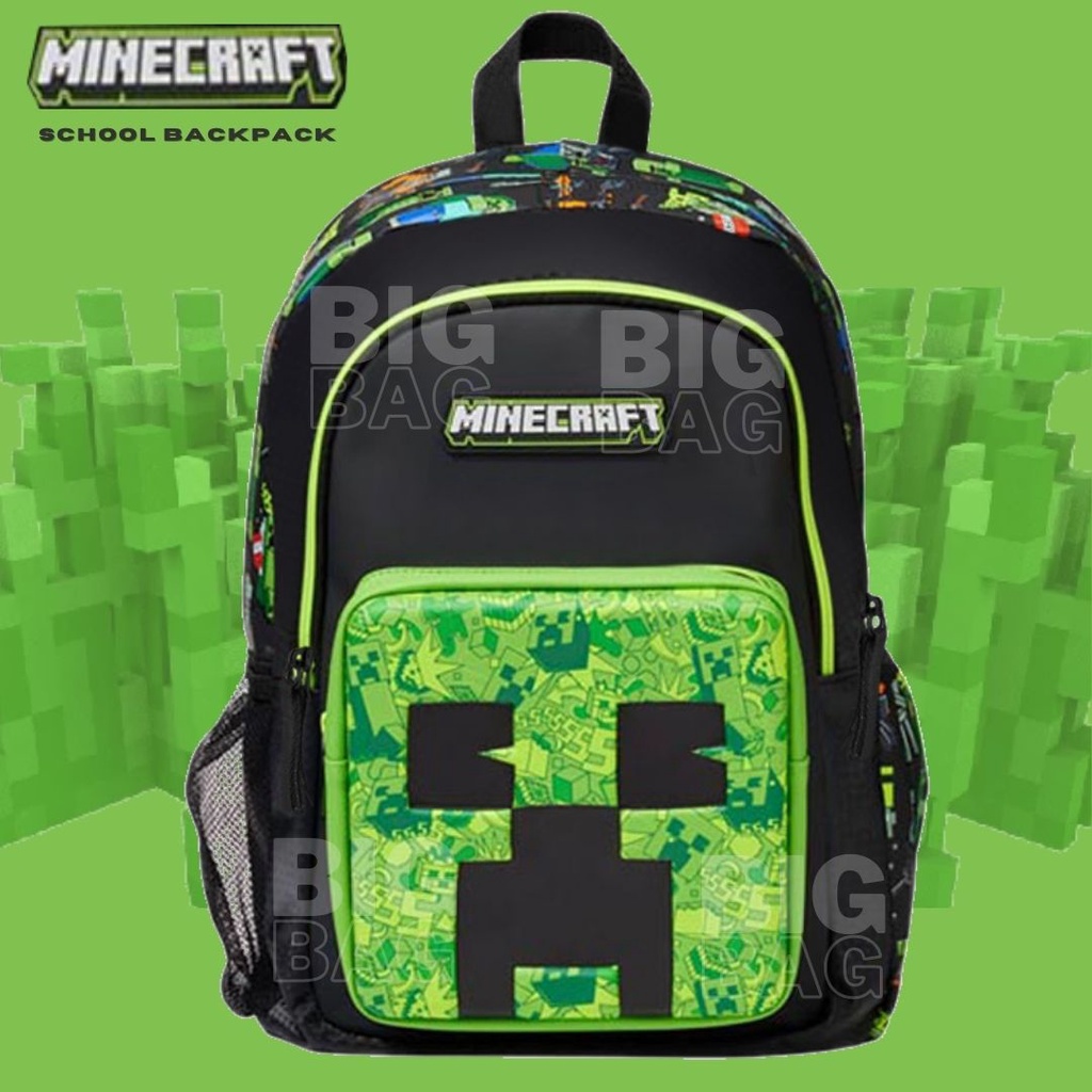 RTM - TAS MINECRAFT BACKPACK HARDCASE - TAS RANSEL SEKOLAH ANAK - RANSEL MINECRAFT