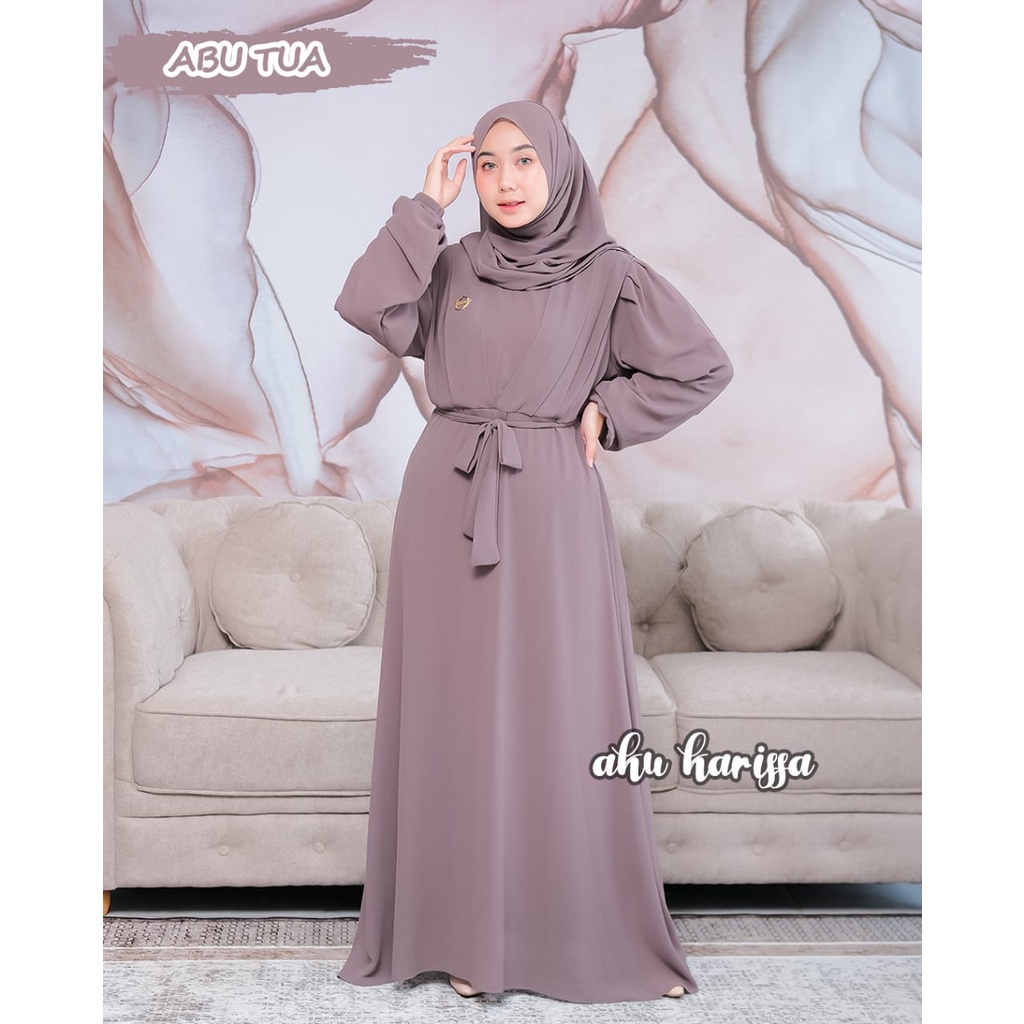 GAMIS CERUTY SIENA ORI AKU KARISSA SET HIJAB DRESS SIMPLE MEWAH OOTD LEBARAN SYARI