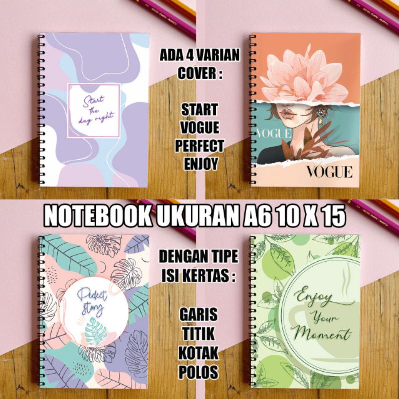 

Notebook A6 Dengan cover terbaru/ Buku Diary / Buku Catatan / Notebook / Book Diary /noteb