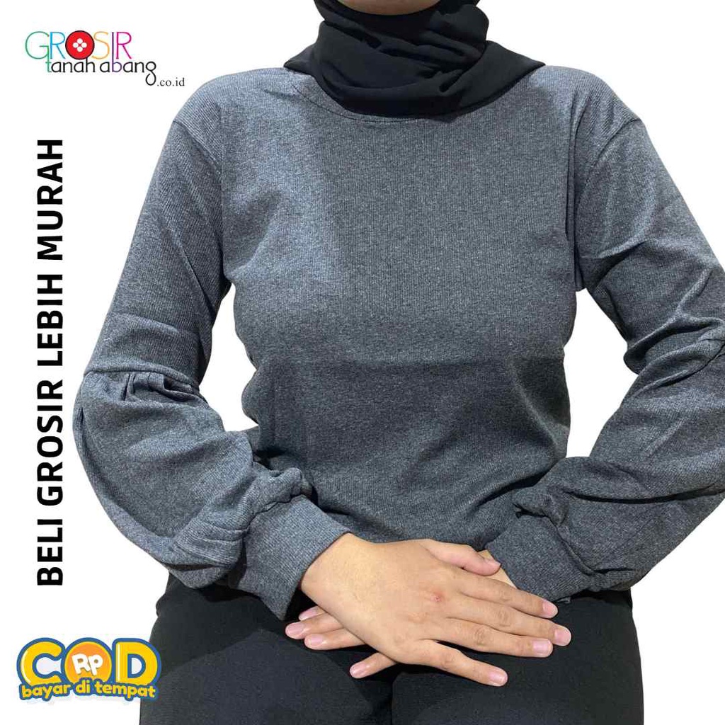 KAOS RIB TANGAN BALON / KAOS RIB PREMIUM LENGAN BALON PEEMIUM SOFT / KAOS RIB PREMIUM TANGAN BALON /