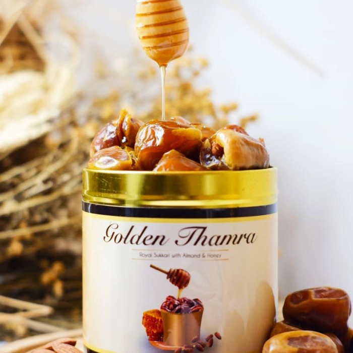 Golden Thamra Kurma Sukari Madu Almond 500gr