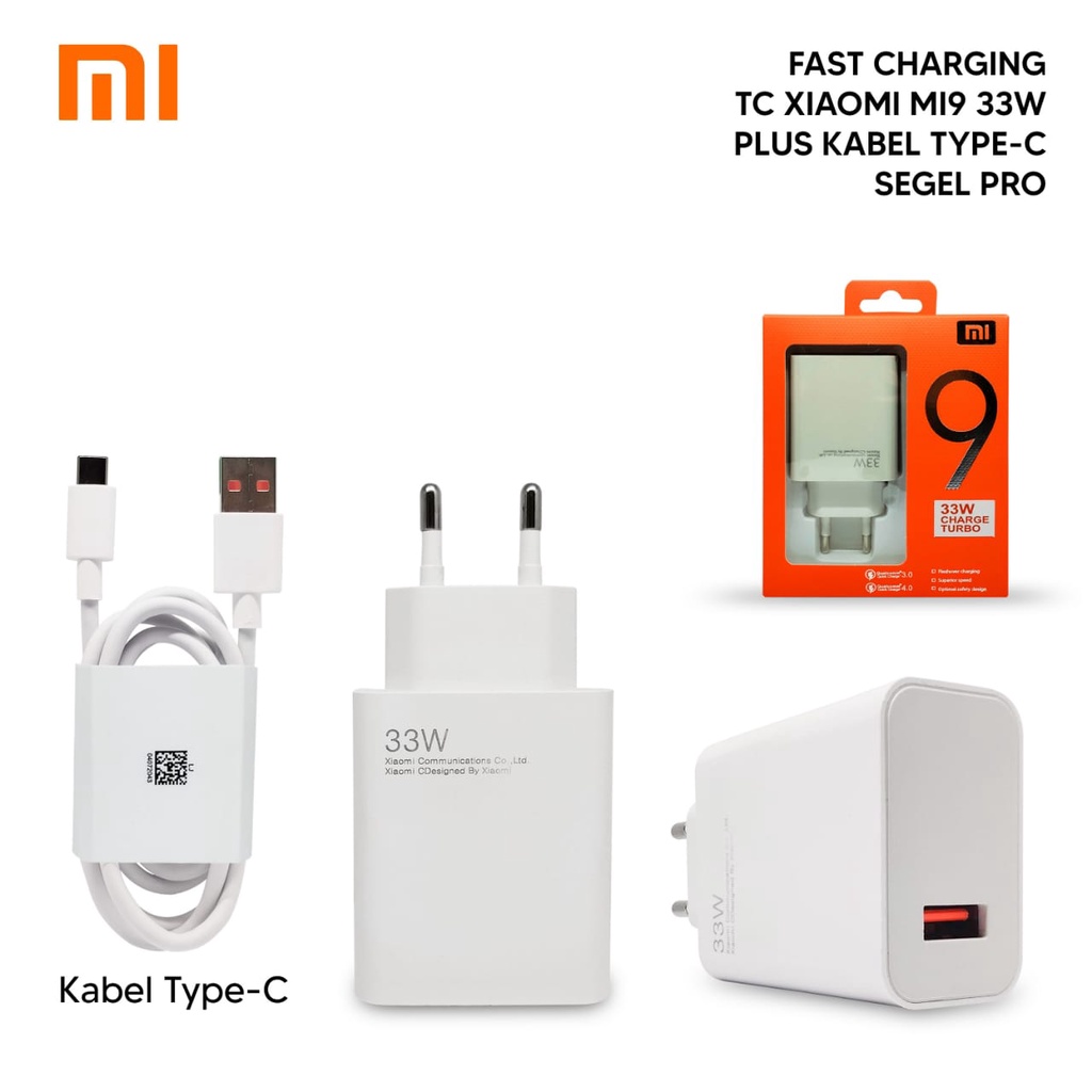 Travel Charger Xiaomi Type C 33W Original 100%