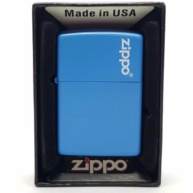 Mancis Zippo Polos Biru Muda K0Rex Zippo Matte Premium Box Mancis