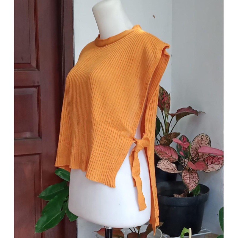 MakeGrosir - VEST ROMPI RAJUT RIB