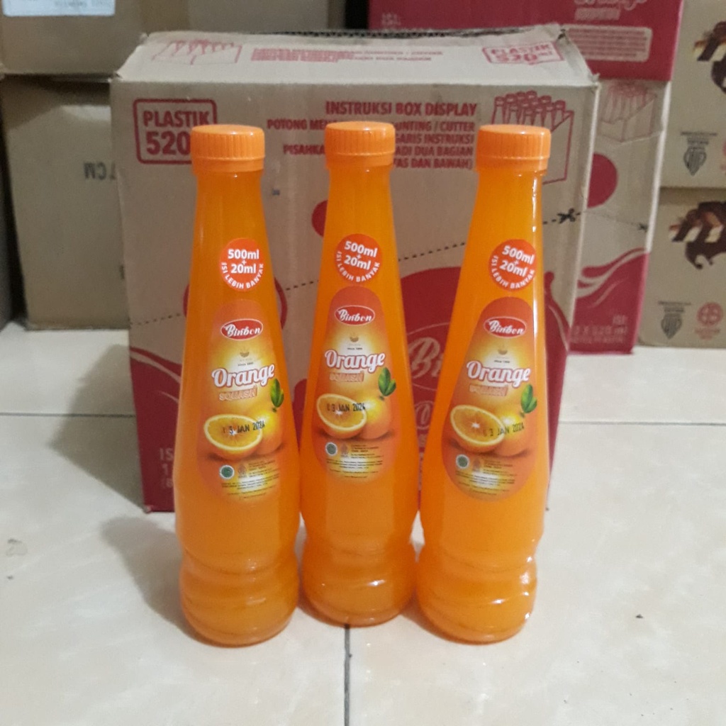 [COD] SIRUP BINBON ORANGE SQUASH 520ML