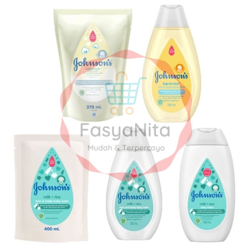 Johnson's Baby Milk Bath botol reffil lotion top to toe cotton touch sabun bayi johnson