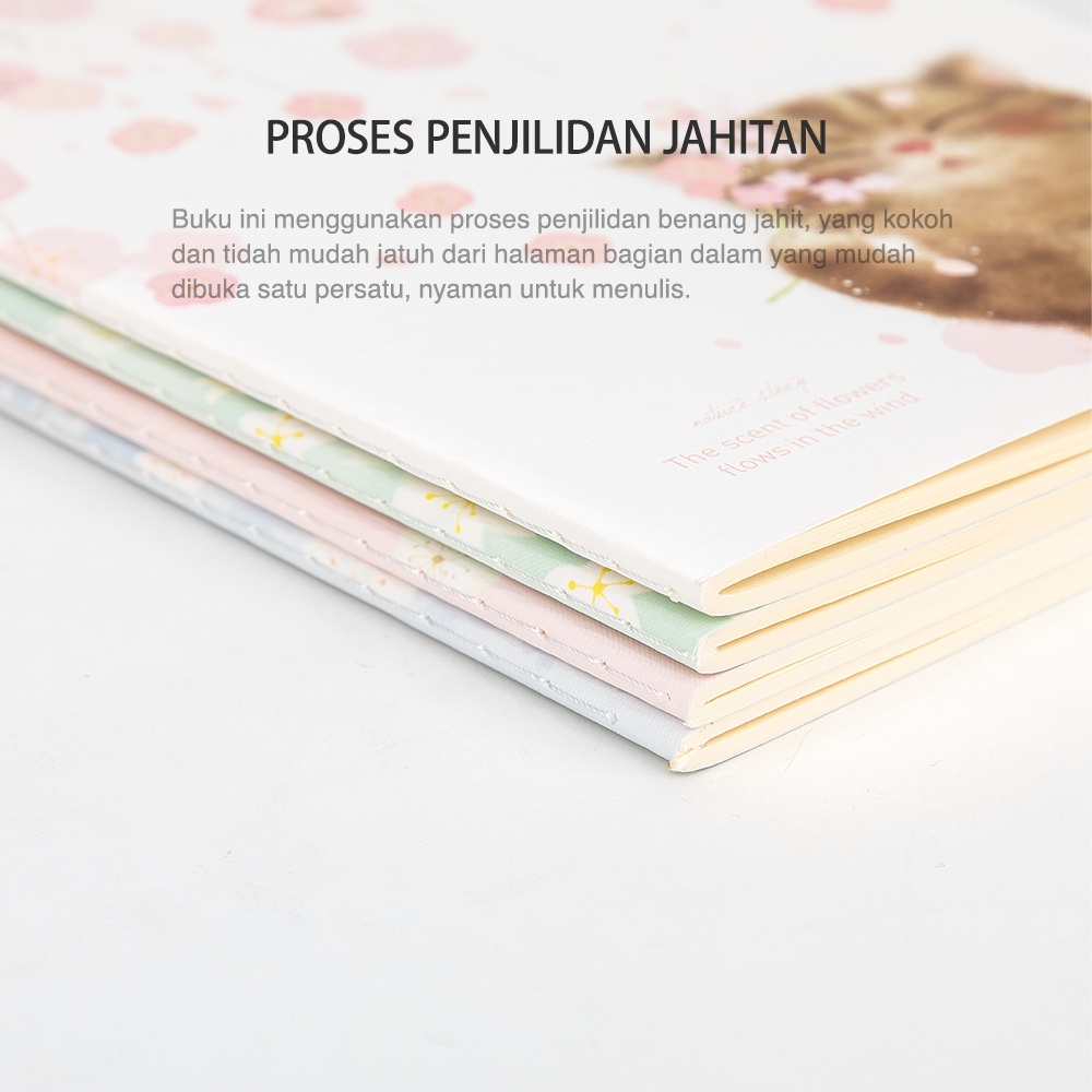 buku tulis jahit notebook deli - 3 pcs