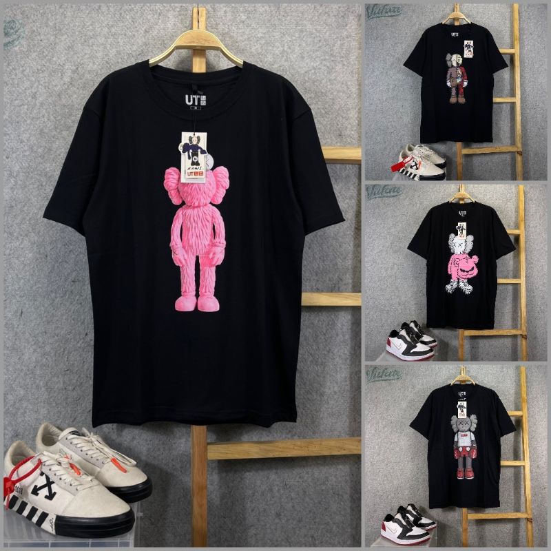 KAOS T-SHIRT UNIQLO X KAWS FULLTAG &amp; LEBEL PREMIUM QUALITY (BESTSELLER)