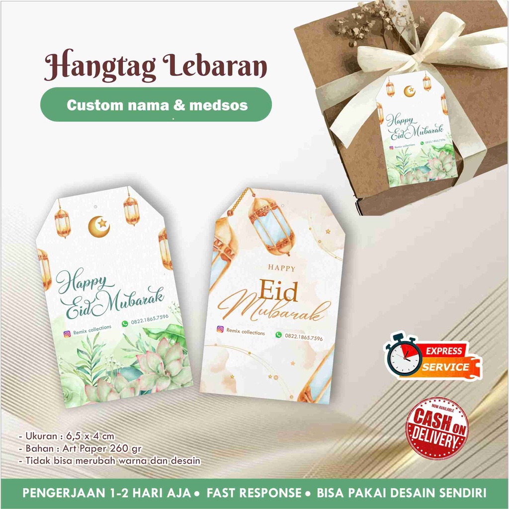 

[25 pcs] Hangtag Lebaran / Idul Fitri / Eid mubarak / Price tag / Label tag