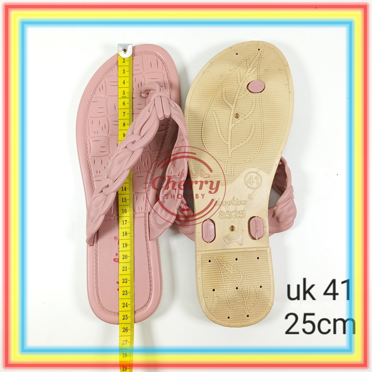 8325-60 Sandal Jepit Karet Jelly Wanita Verotino Sendal Jepit Cewek Motif Kepang Verotino