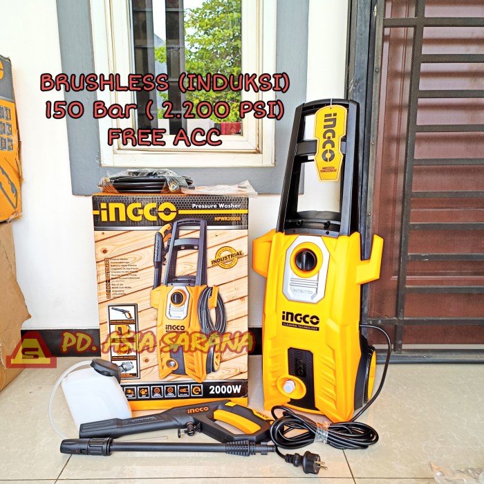 Jet Cleaner 150 Bar Brushless INGCO HPWR20008 Mesin Steam Cuci Mobil