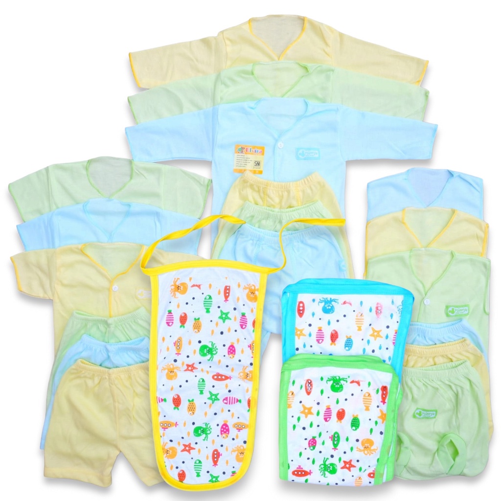 Bundling Set Setelan Paket 18pc + 1Lusin Popok