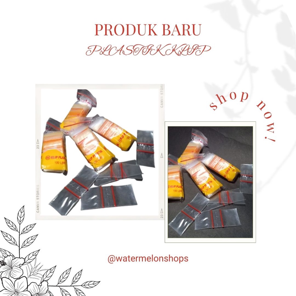 plastik klip 2x3.5 atau 2×3.5 tebal /Klip Kecil TEBAL 2x3.5cm / Klip 2x3.5cm / Klip Plastik 2x3.5 TE