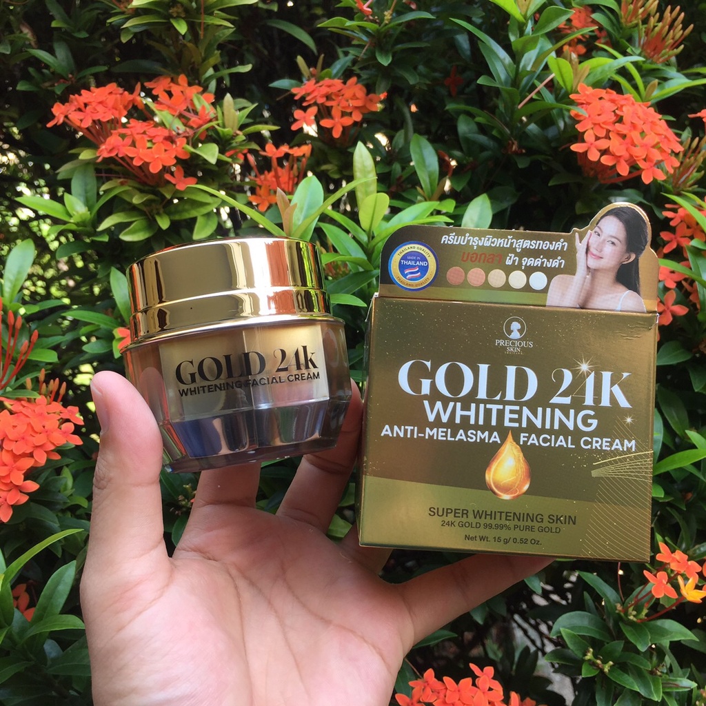 PRECIOUS 24K GOLD WHITENING ANTI MELASMA FACIAL Dengan Emas 24K