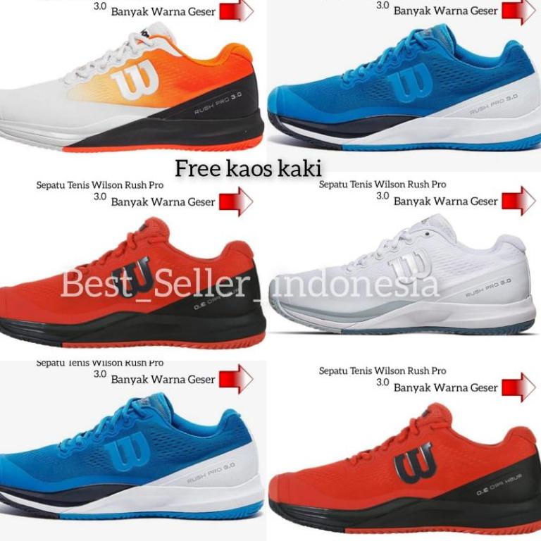 [KODE PRODUK HNMPY6949] sepatu wilson rush pro 3.0 sepatu tenis meja wilson rush pro 3.0 bnib origin