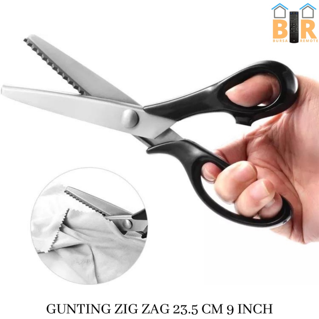 

Gunting Zigzag Stainlees Steel Gelombang Gerigi Untuk Menggunting Kain 3MM