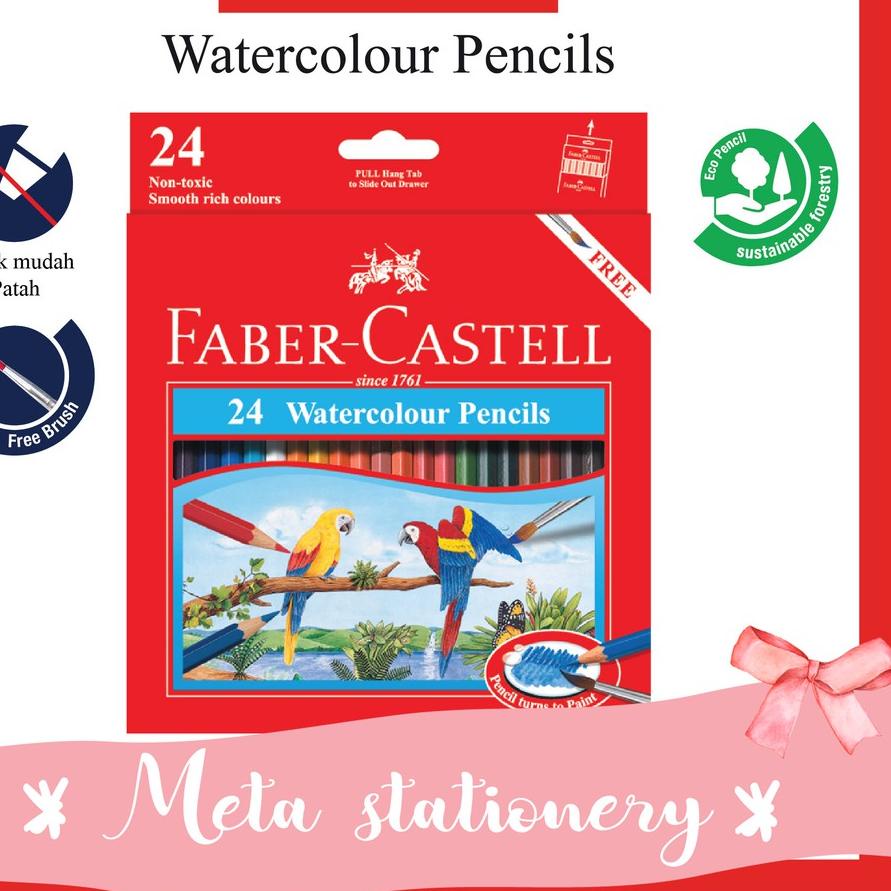 

Terlaris ン Pensil warna Water Color Faber Castell 24