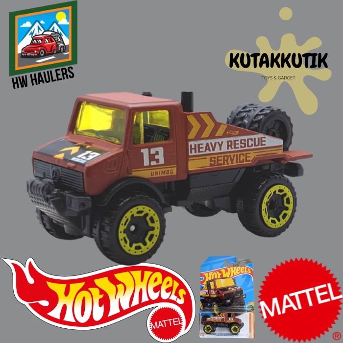 Hot Wheels Fire Truck Truk Pemadam Mercedes Benz Unimog 1300 Lot C 2023 HW Haulers