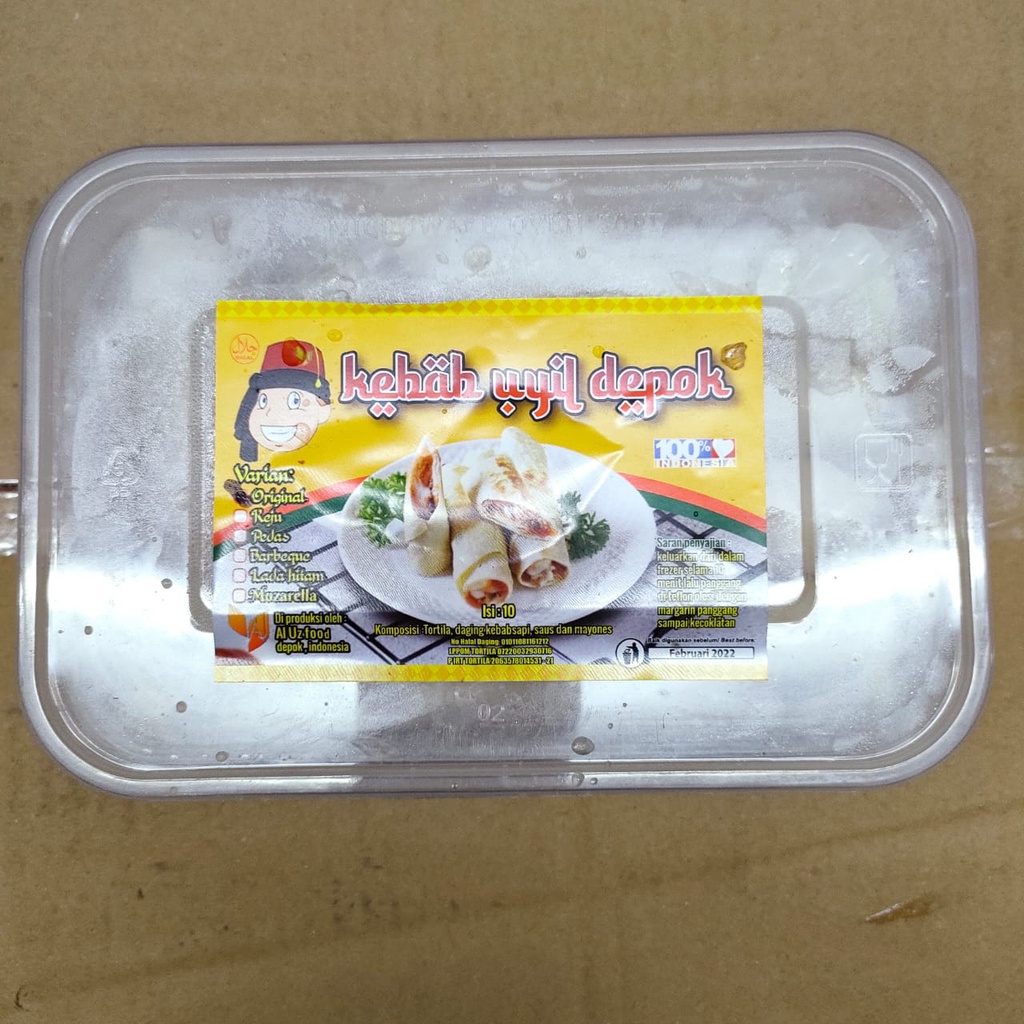 

Kebab Unyil Depok Beef Original 300gr Instant Sameday Ready Musi