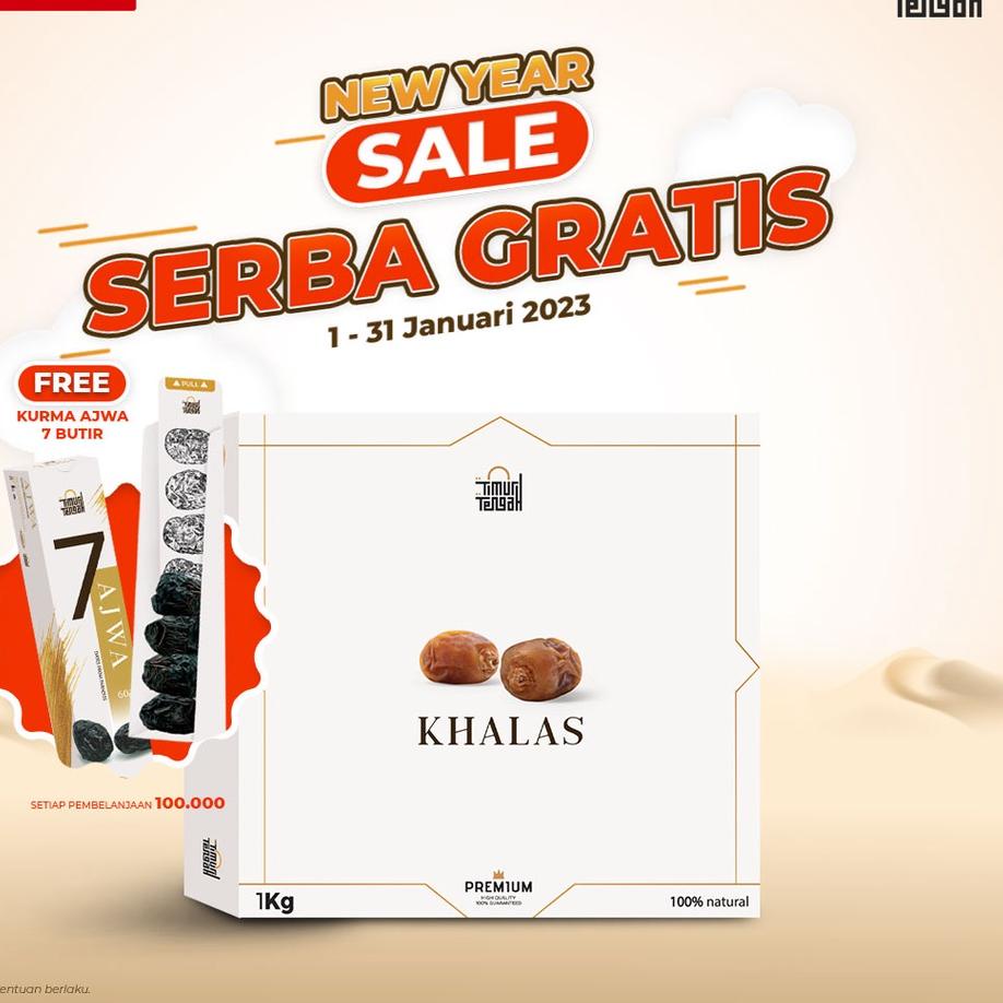 

♥ Timur Tengah Kurma Khalas 1Kg Premium Original High Quality ♪
