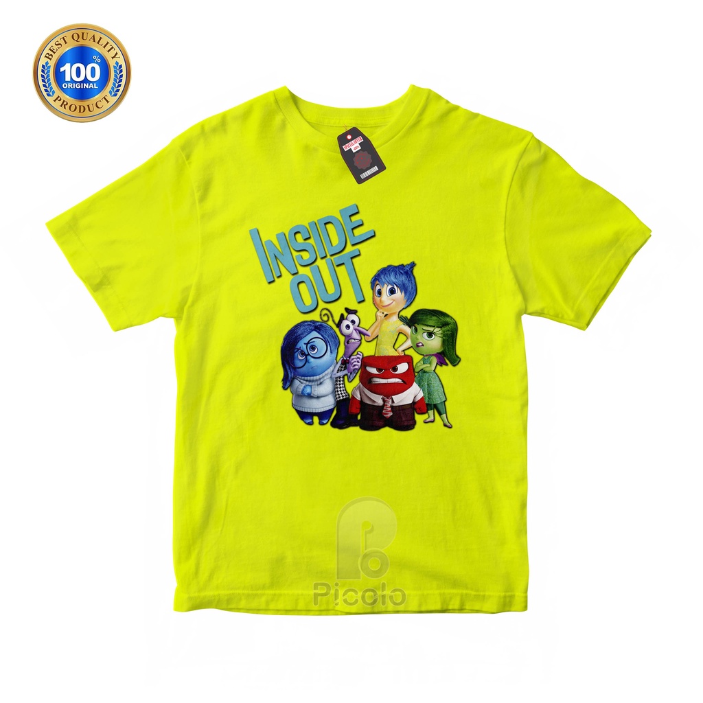 (FREE NAMA) BAJU KAOS ATASAN ANAK MOTIF INSIDE OUT Bahan COTTUN