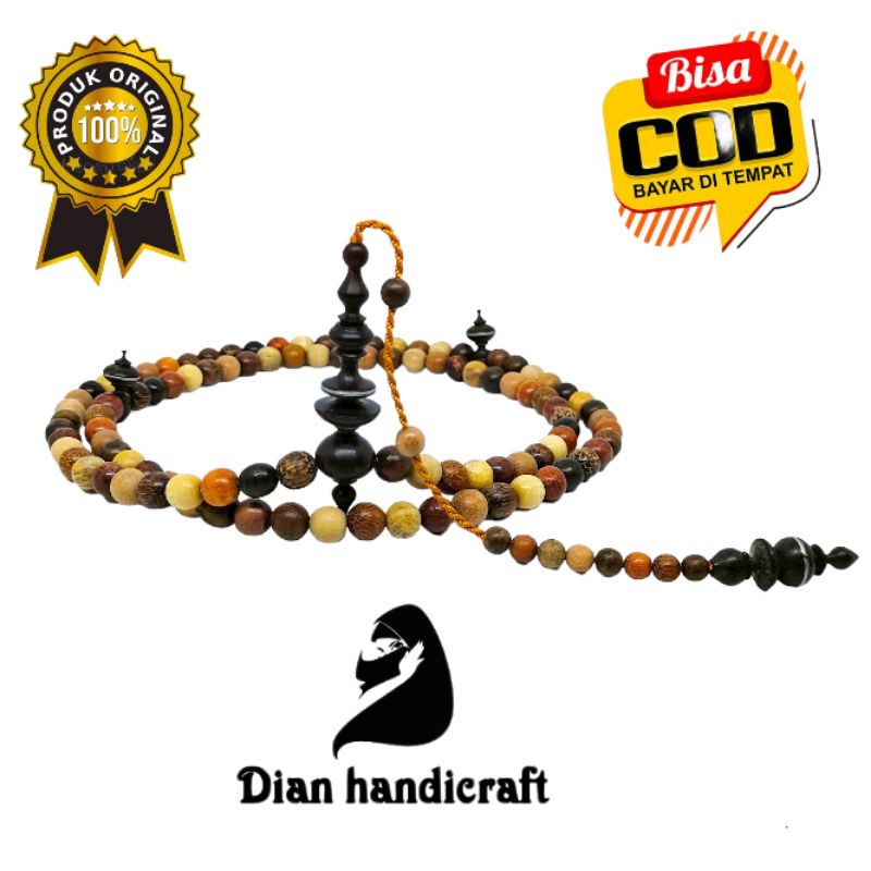 Tasbih Kombinasi 22 Kayu Langka Bertuah Nusantara Super Size 8mm Asli original