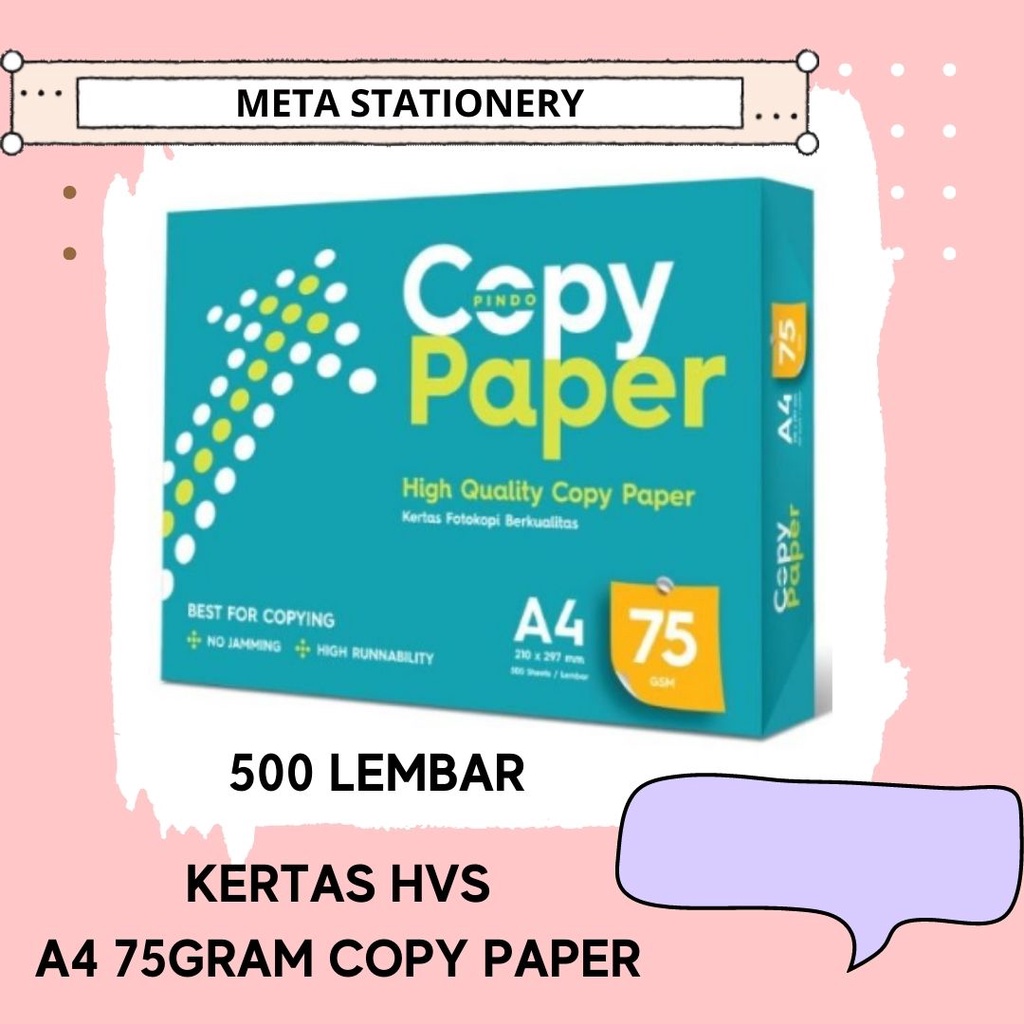 

Kertas HVS Copy Paper A4 75gr (1 rim)