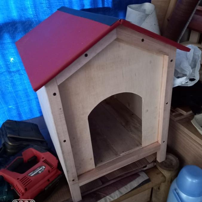 Kandang Kucing Murah pake karpet Cage Kayu Rumah Kucing outdoor