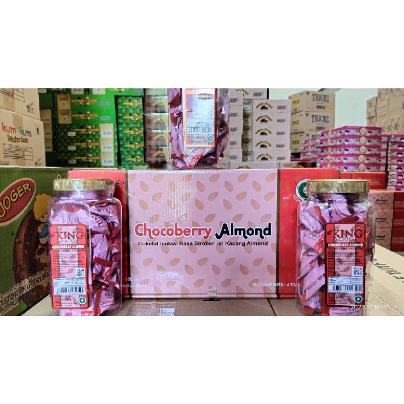 

D'King Bonibol ChocoBerry Almond / Coklat Almond ( Isi 4 Toples )