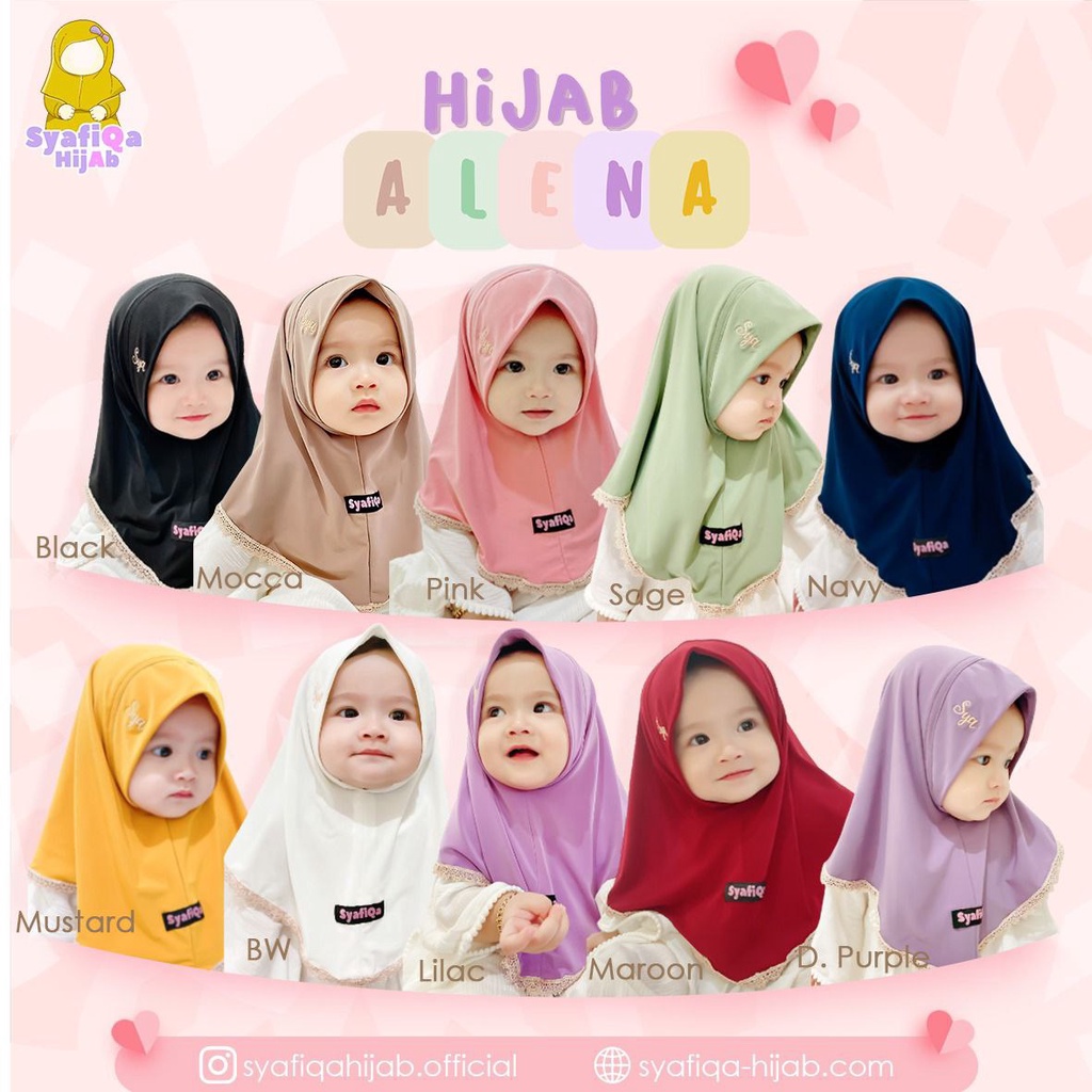 Afsheenastore Hijab Instan Alena by Syafiqa Hijab 0-9 tahun