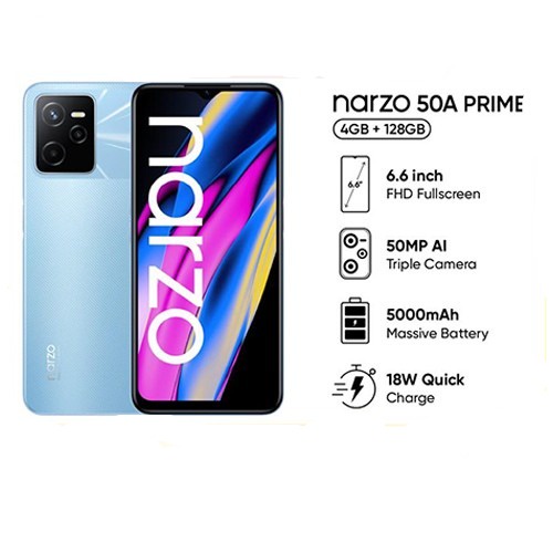 Hp Realme Narzo 50A Prime 4/64GB &amp; 4/128GB New Garansi Resmi