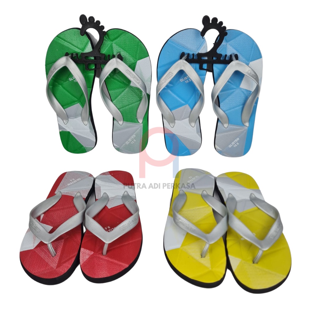 Sandal Jepit Motif Warna dan Tekstur Premium Glisten Wall