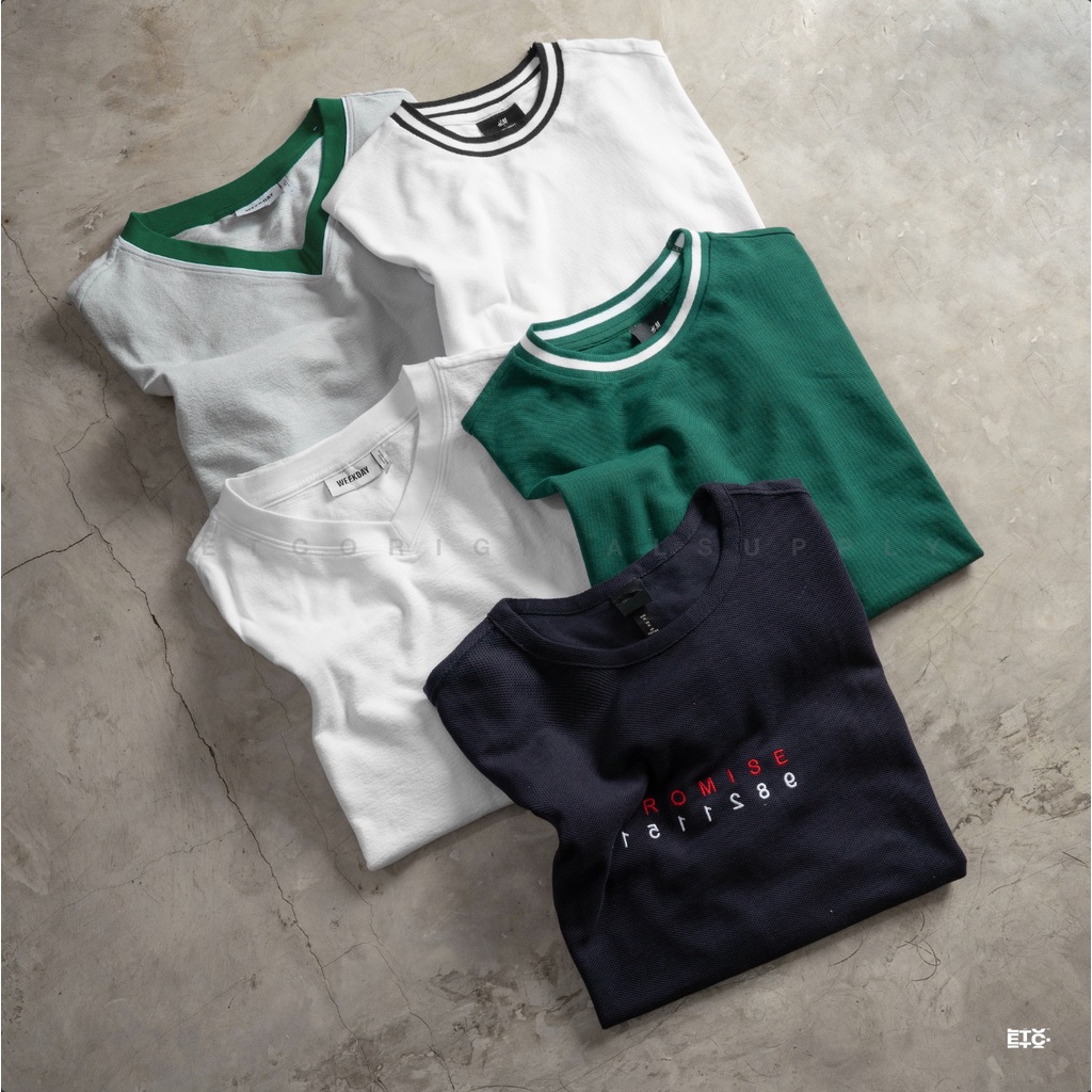 H*M Crewneck Tshirt, WKDAY Solid Tshirt, FRFR21 Men's Graphic Tshirt