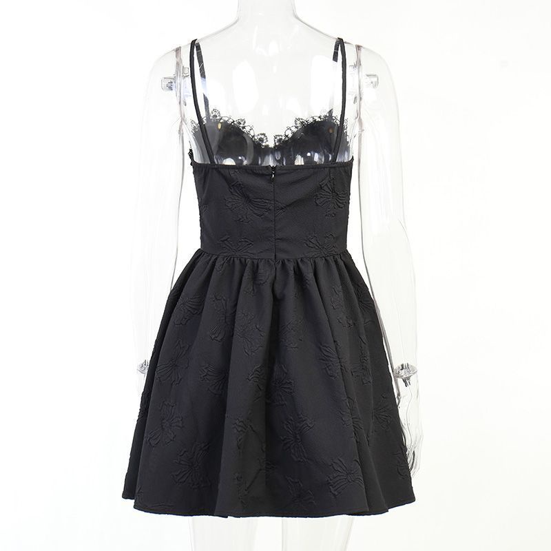 [MikanHiro Store] Gothic style Lolita black mini dress brand DarkLooks