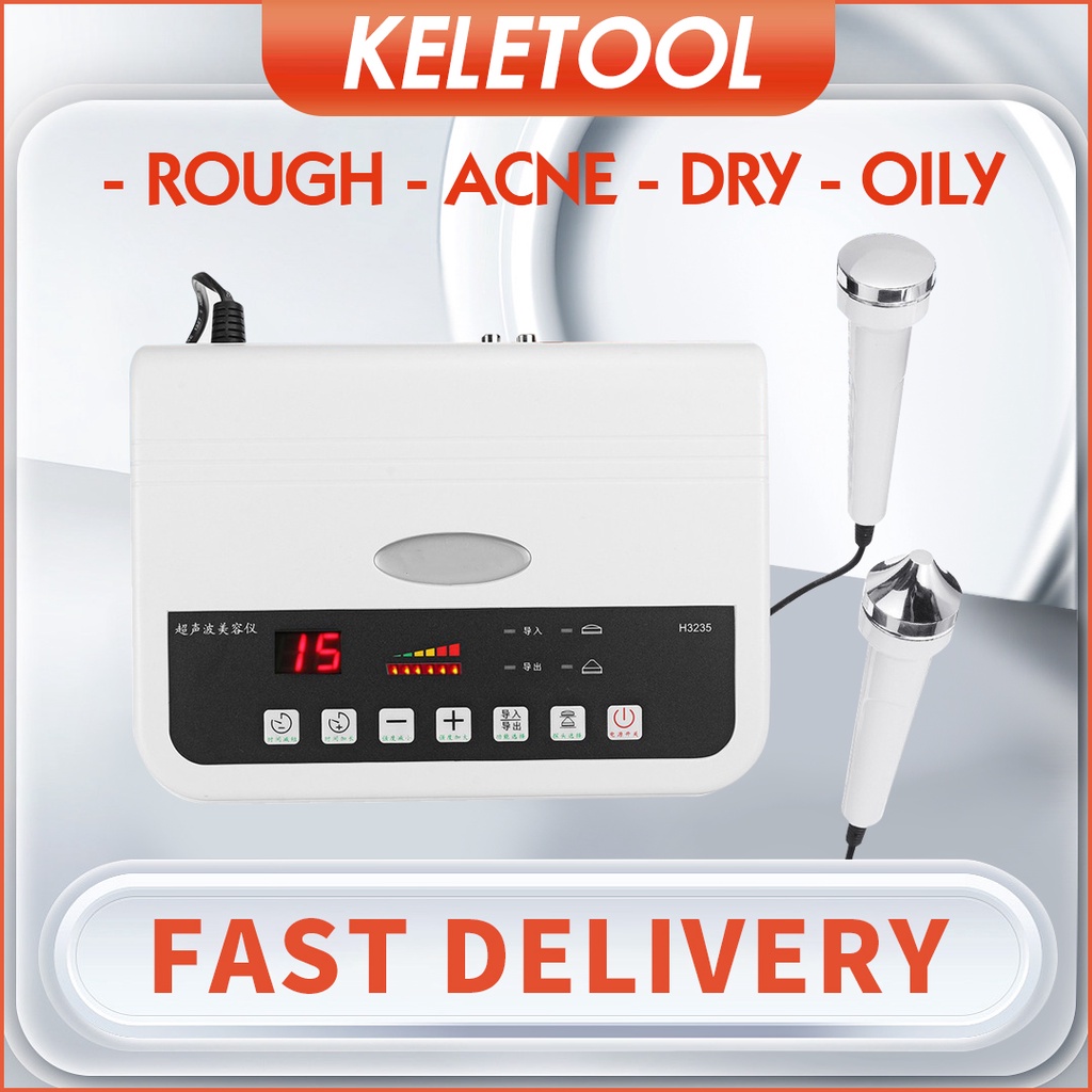 Alat Detox Wajah Ultrasound 3 in 1 Kecantikan Ultrasonik Wajah Ultrasonik Kecantikan Pijat Getaran F