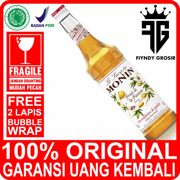 

PASSION FRUIT SYRUP 700ML MERK MONIN / SIRUP /CAFE/ MONIN /KEDAI/ KOPI