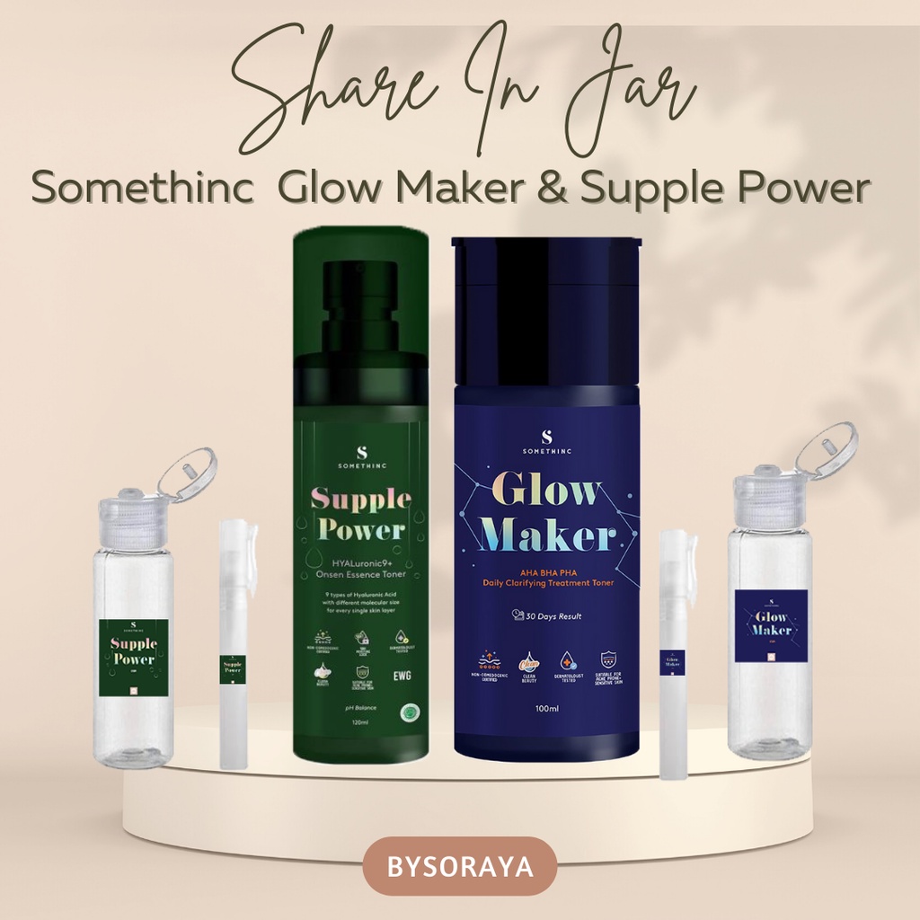 [SHARE IN JAR] Somethinc Glow Maker AHA BHA PHA Toner &amp; Supple Power Hyaluronic9 Onsen Essence