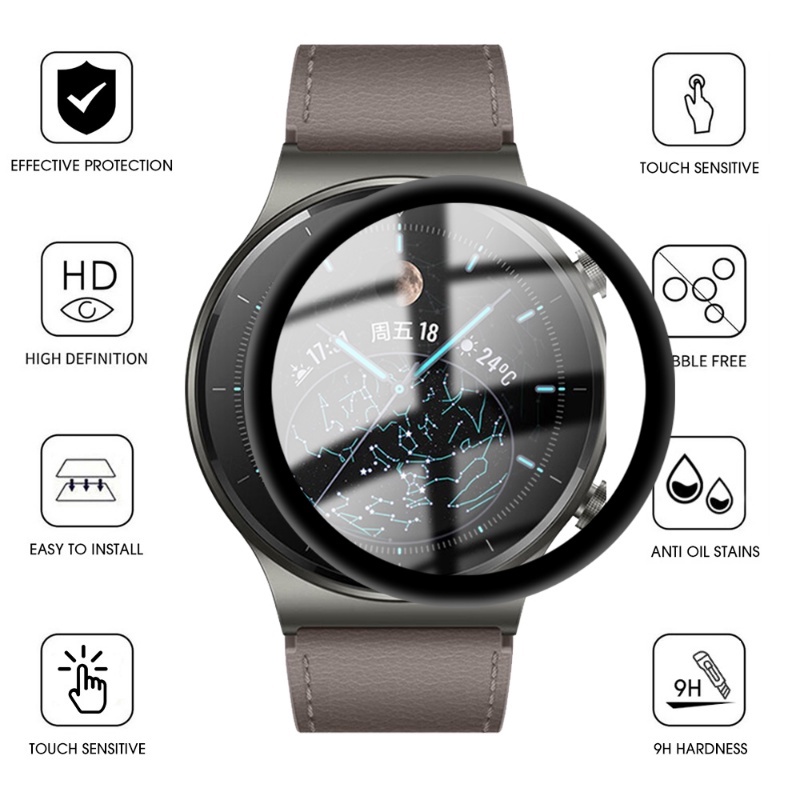 Full Cover 3D Pelindung Resolusi Tinggi Ledakan-Bukti Melengkung PMMA Lembut Smartwatch Layar Film Untuk Huawei Watch Buds