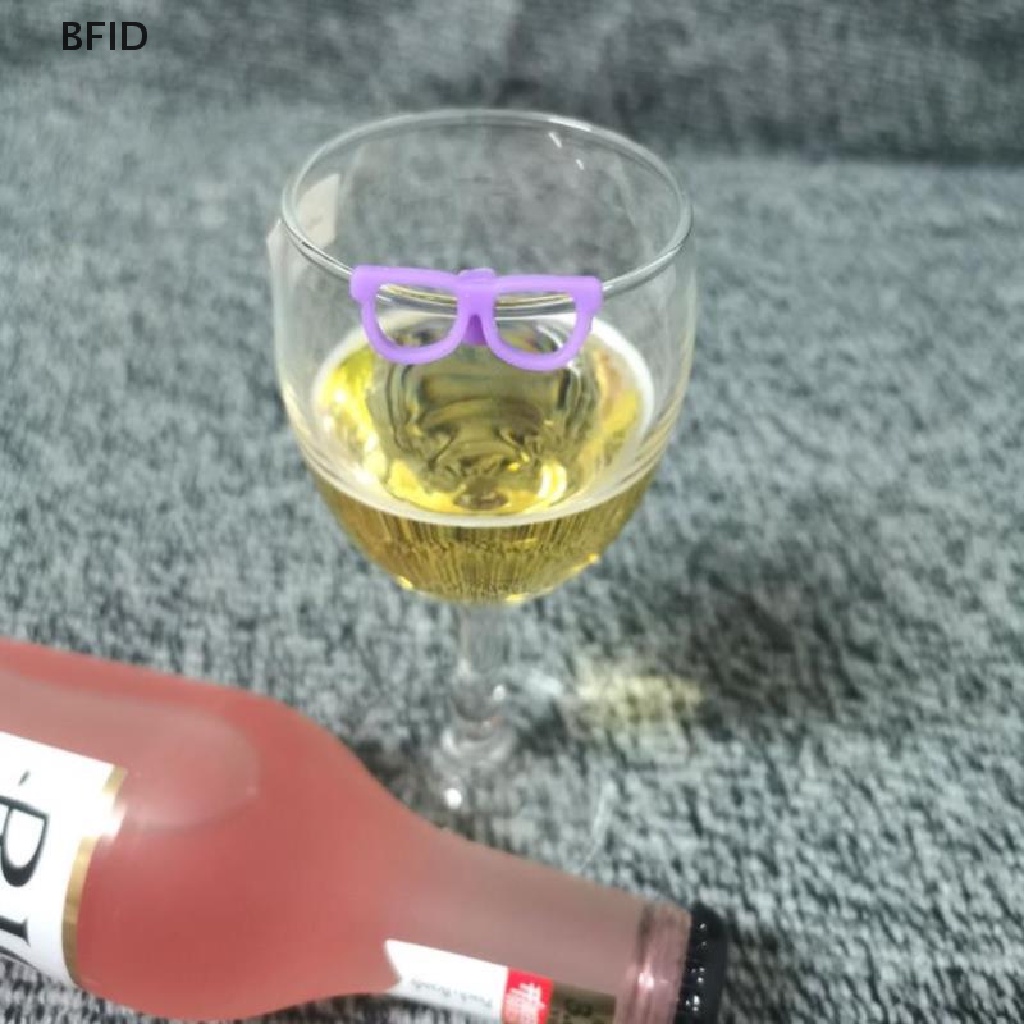 [BFID] 6pcs Gelas Silikon Berbentuk Gelas Wine Penanda Gelas Minum Identifier Goblet [ID]