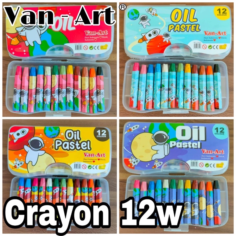 (1 Pack) Crayon 12 Warna Van-Art