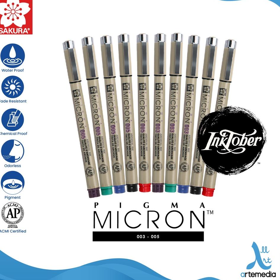 

Kualitas Puas Drawing Pen Sakura Pigma Micron 003 atau 005 Pigment Ink Pulpen Gambar