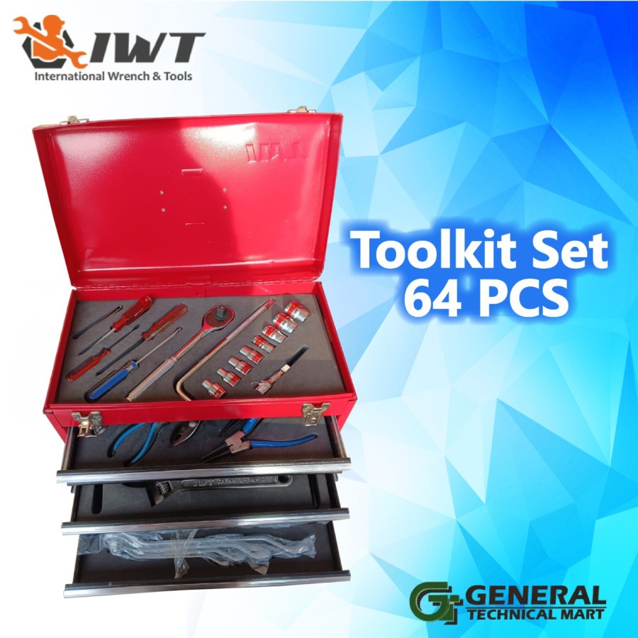 Jual Tool Kit Set 0564 64 Pcs W TK 0564 IWT Top Quality Shopee