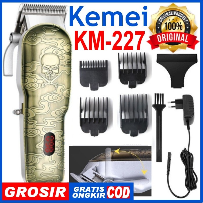 KM227 GROSIR KEMEI 227 Alat Cukur Cukuran Pangkas Rambut CAS KM-227