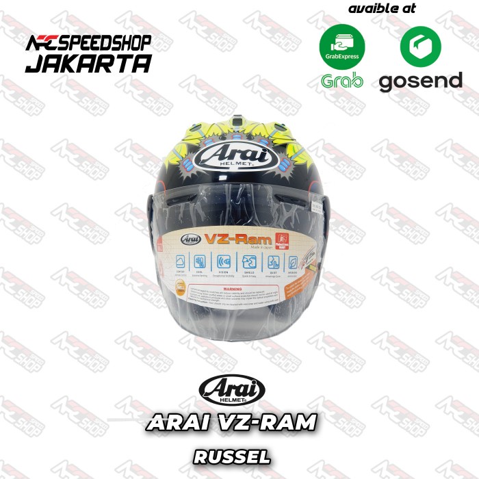 Helm Arai Half Face Vz- Ram Russel ( S ) - Helmet Motor Arai #Original