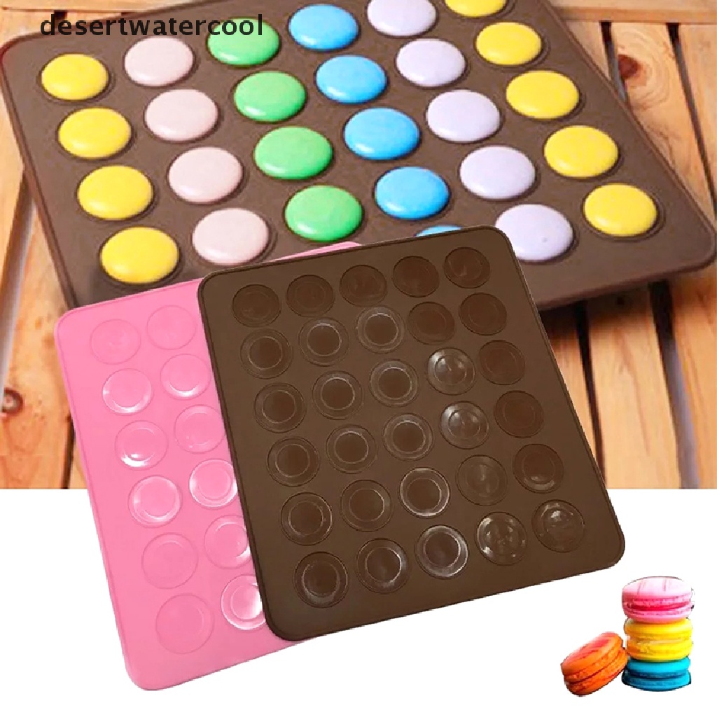 Deid 30rongga Silikon Kue Kering Macaron Macaroon Oven Cetakan Loyang Sheet Mat  Martijn