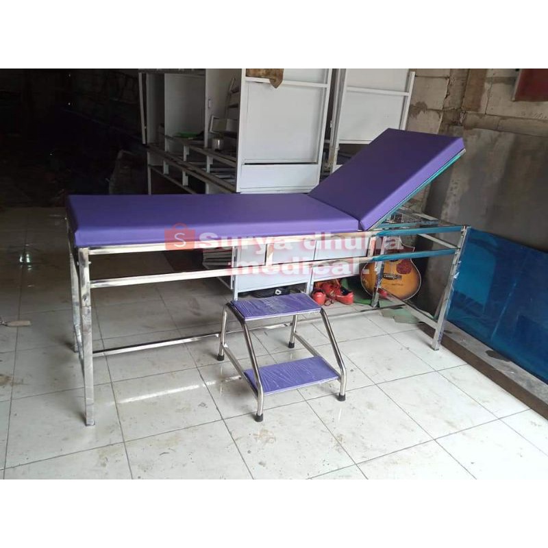 meja periksa, bed periksa, examination table stainless