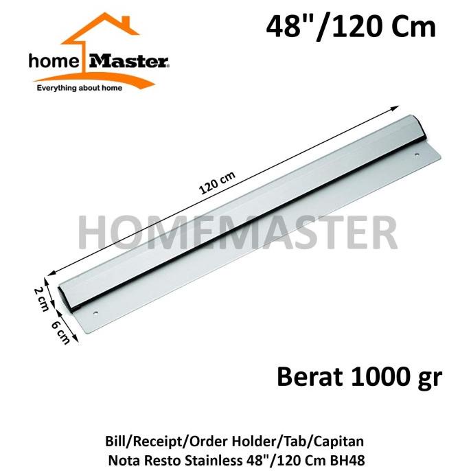 

Bill/Receipt/Order Holder/Capitan Nota Resto Stainless 48"/120 Cm BH48