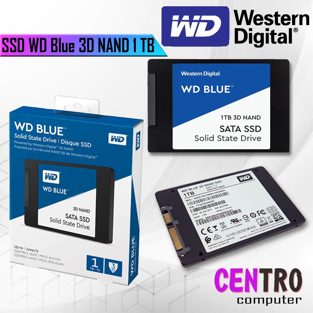 SSD WD Blue 3D NAND 1TB INTERNAL - WD Blue SSD Internal 1TB SATA 2.5" 3D NAND