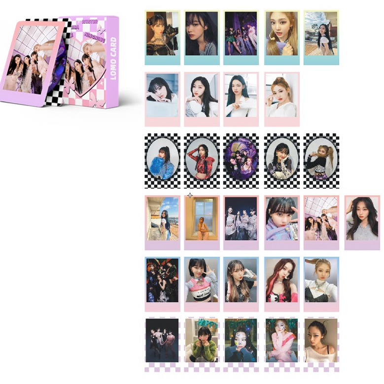 30 Pcs ENHYPEN black pink Stray kids EXO TWICE TXT NCT Dream Aespa Album Lomo Card Kpop Photocards  Postcards  Series Jisoo Jennie Rose Lisa Blink BP